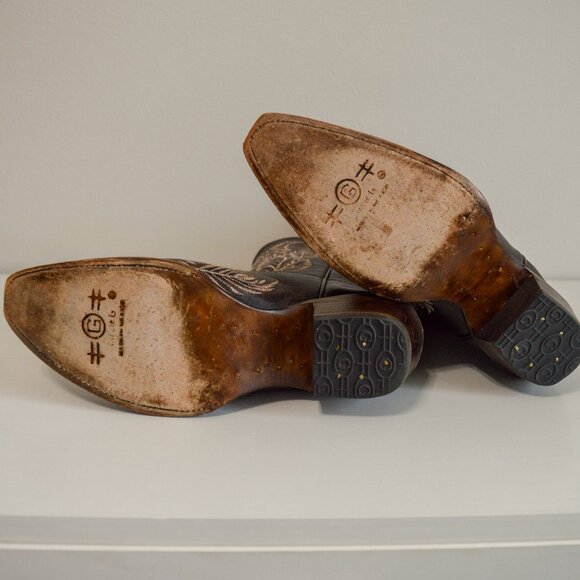 Circle G Feather Embroidered Snip Toe Western Boots - Picture 11 of 11